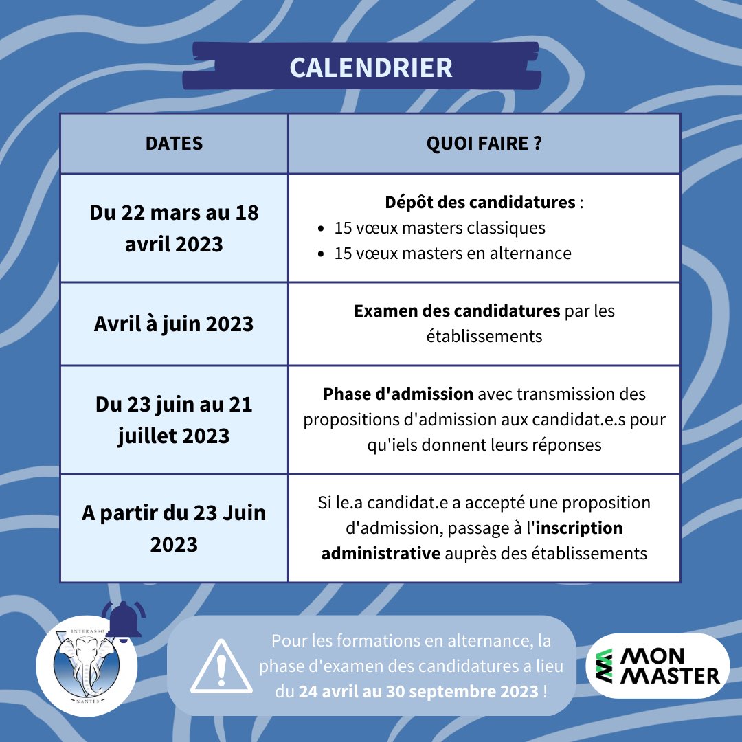 IA_Nantes's tweet photo. #Monmaster #Orientation | Le nouvelle plateforme centrale pour les candidatures en master est ouverte ! Voilà quelques infos sur celle-ci 🌐

🔗 Liens vers le site : https://t.co/15PDDlyTmr
📧 Encore des questions, des soucis d’inscription? : mesdroits@interassonantes.org https://t.co/D4WMisQWXD