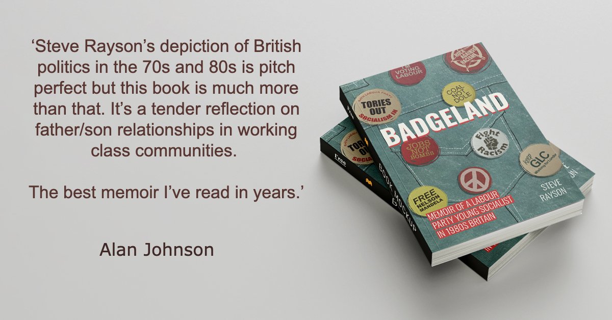 I was overjoyed this morning to receive this from Alan Johnson, the former Health Secretary. You can get my book Badgeland: Memoir of a Labour Party Young Socialist in 1980s Britain at bit.ly/3wT9nHJ