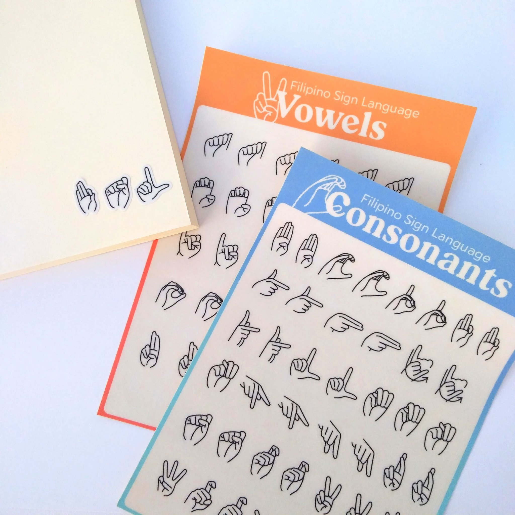 Caldatelier on Twitter "I designed Filipino Sign Language Alphabet stickers for Deaf awareness