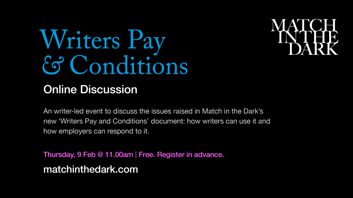 We'll be discussing the new 'Writers Pay & Conditions' doc this Thursday at @ 11am. We'll chat with @OisinMcGann, Mia Gallagher and @NiChurr about how we created the doc, its logic, our expectations and next steps. All welcome. Register free here: us06web.zoom.us/meeting/regist…