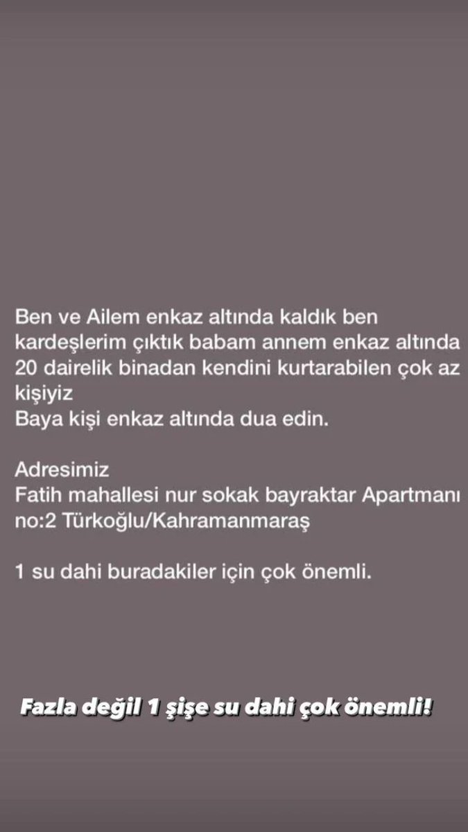 the_calanthe's tweet photo. Arkadaşımız için lütfen yardim #ahbaphatay #ahbapacil @ahbap @haluklevent #YARDIM #YARDIMEDİN #deprem https://t.co/MApBtGiOPE
