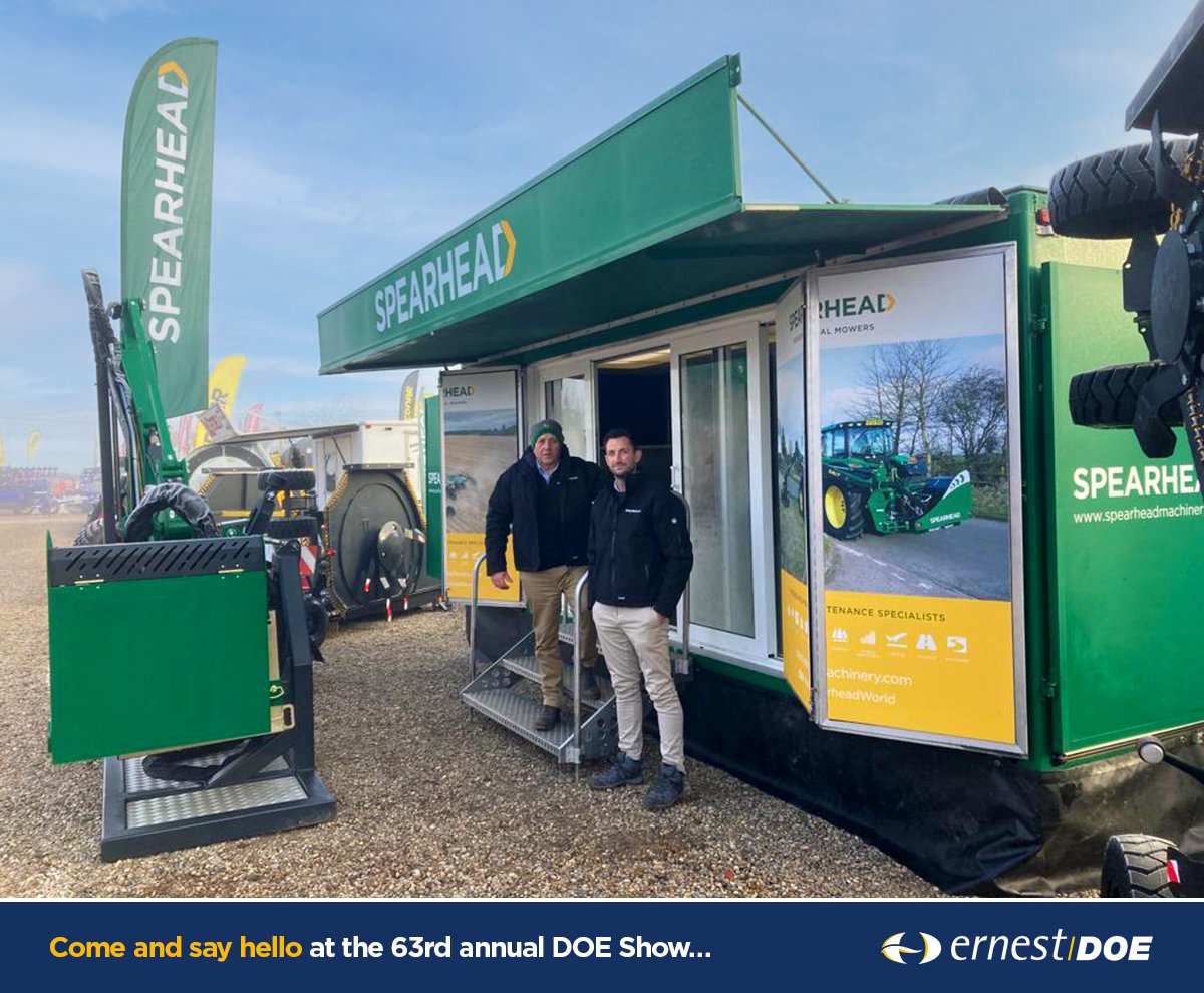 SpearheadWorld's tweet image. If you're at the Ernest Doe Show over the next few days, remember to come and say hello to the Spearhead team! 👋

#theonlykittocutit

Thanks to the team at @ErnestDoeSons for inviting us to attend their 63rd annual show, in Ulting, Essex.

#doeshow #agriculture #farming