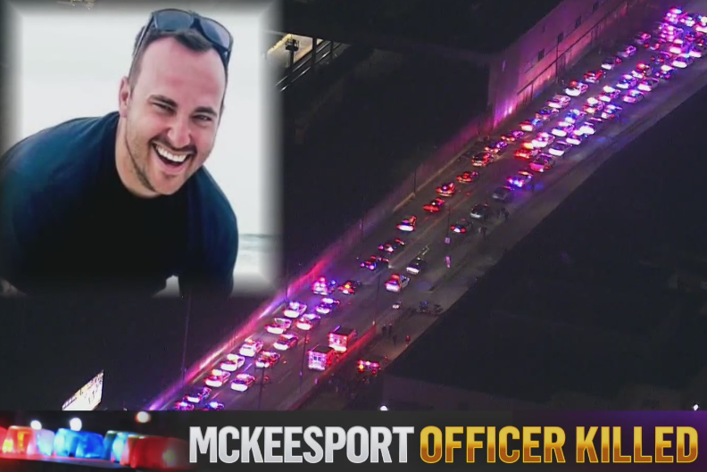 REST IN PEACE: McKeesport Police Officer Sean Sluganski was shot and killed in the line of duty on Monday afternoon while responding to a domestic incident. He was 32 years old. cbsn.ws/3xkRXUN