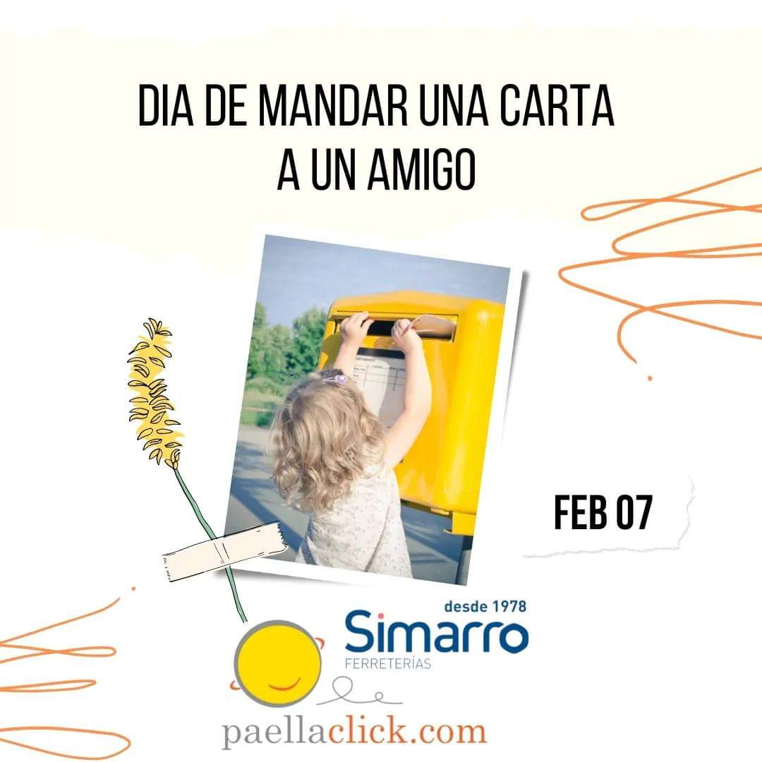 Escribir una carta con tu puño y letra es recordar viejos tiempos con personas que estan lejos o cerca.
Por ello el 7 de febrero celebramos el Día de Mandar una Carta a un Amigo 
Etiqueta a esa persona a la que le escribirias una carta y dejale un mensaje breve. Te leemos!!