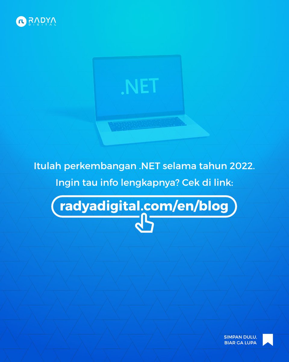 Dalam .NET tersedia berbagai macam kerangka kerja untuk pengembangan aplikasi, mulai dari aplikasi web, mobile, hingga aplikasi Artificial Intelligence.

Tapi apa saja perkembangan .NET selama tahun 2022? Cek info lengkapnya dengan geser gambar berikut 😃

#dotnet
