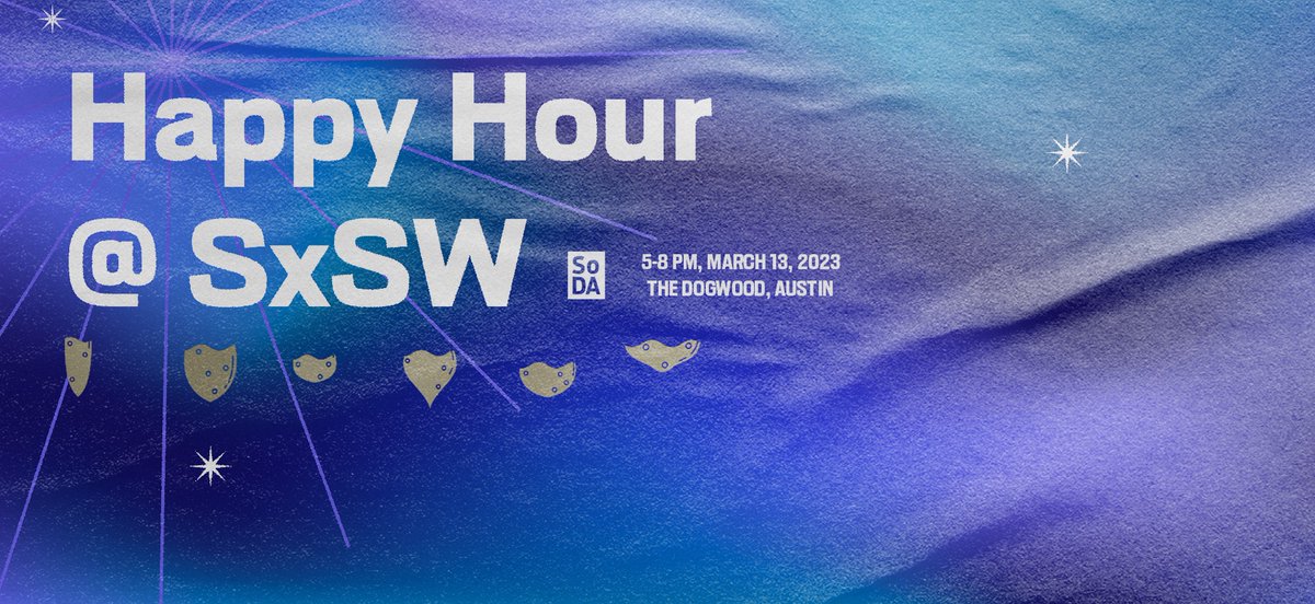 SoDAspeaks (@sodaspeaks) on Twitter photo SoDA is returning to #Austin for #SxSW next month and would love to connect. Join us for our annual Happy Hour at <a href="/DogwoodAustin/">Dogwood Austin</a>!
More info and RSVP: bit.ly/3YoQQio SoDA is returning to #Austin for #SxSW next month and would love to connect. Join us for our annual Happy Hour at <a href="/DogwoodAustin/">Dogwood Austin</a>!
More info and RSVP: bit.ly/3YoQQio