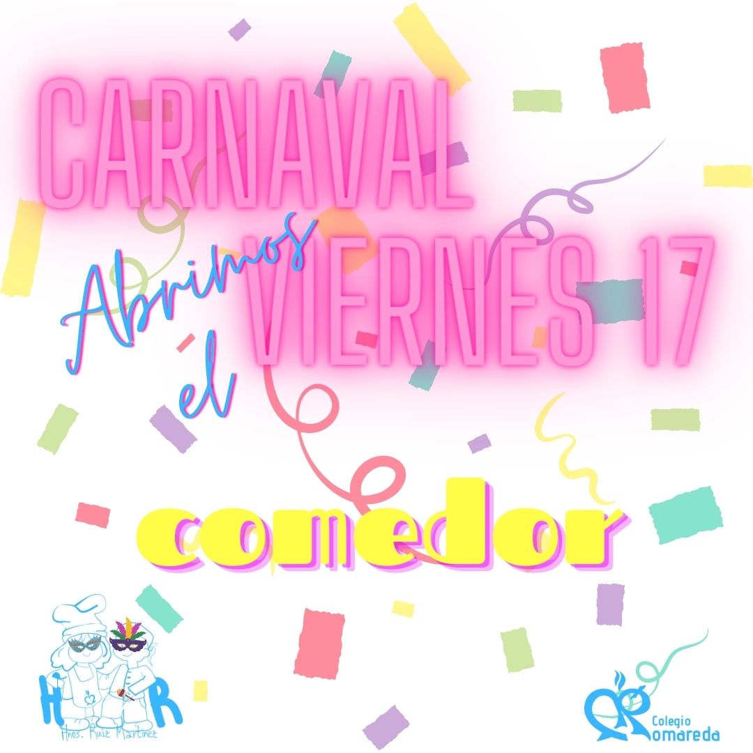 ColegioRomareda's tweet photo. 👂 ᔕ¿ᒪO OYES?ᔕ👂 
𝗦𝘂𝗲𝗻𝗮 𝗺ú𝘀𝗶𝗰𝗮:
🥳 Nosotros ya nos estamos preparando para Carnaval.
🎊 Ese viernes 17 de febrero abrimos el comedor.
🧜 🧌 🧝‍♂️ 
#agustinosrecoletoszaragoza #colegioRomareda #provinciasannicolastolentino https://t.co/c5duZBNuXc