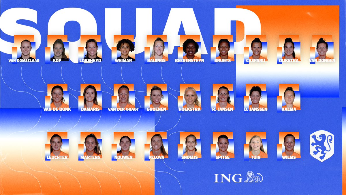 𝐒𝐐𝐔𝐀𝐃 𝐍𝐄𝐖𝐒! 📋 

🔸 26 speelsters zijn geselecteerd voor de interlands tegen Oostenrijk! 🦁

Welkom, <a href="/TinyHoekstra/">Tiny Hoekstra</a>! 🍀

#NEDAUT #AUTNED