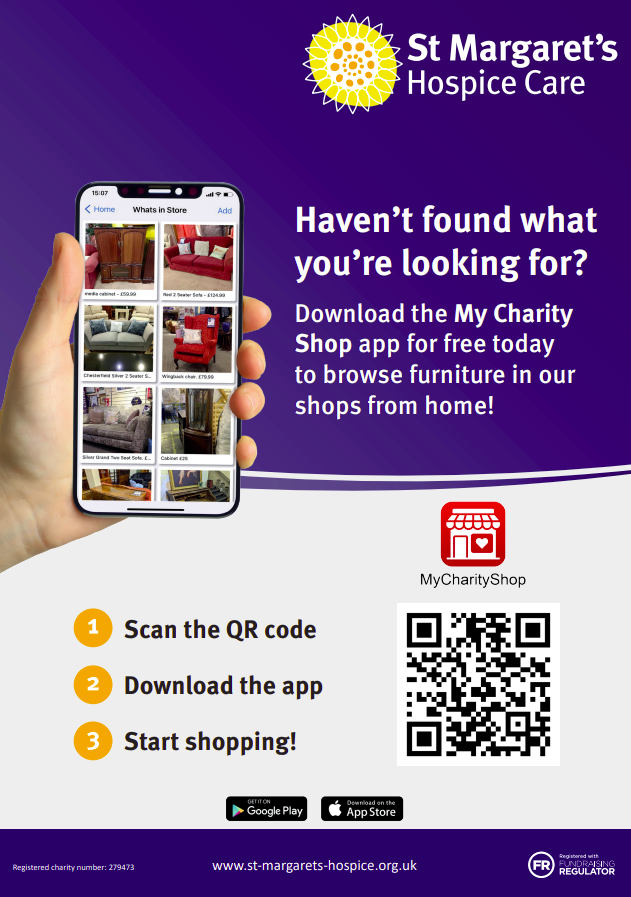 EPR_Eproductive's tweet photo. .@st_marg 's Hospice have just started listing donated furniture on the My Charity Shop App.

You can read more about it here: https://t.co/jzInhiwood

#charity #charityretail #app #furniture https://t.co/mhnzWAmJml