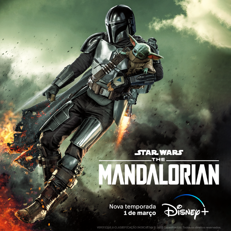 DisneyPlusBR's tweet photo. Reunidos. A jornada de Mando e Grogu continua. #TheMandalorian, nova temporada, em 1 de março no #DisneyPlus.