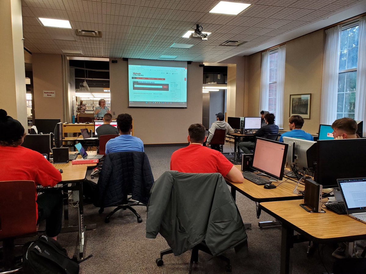 ShamiraGelbman's tweet photo. It's literature review season in #PSC200 - political inquiry & analysis! Thanks to @WabashCollege @Wabash_Library Research & Instruction Librarian @bethdlindsay for leading the way this week! https://t.co/a86X58Dch0