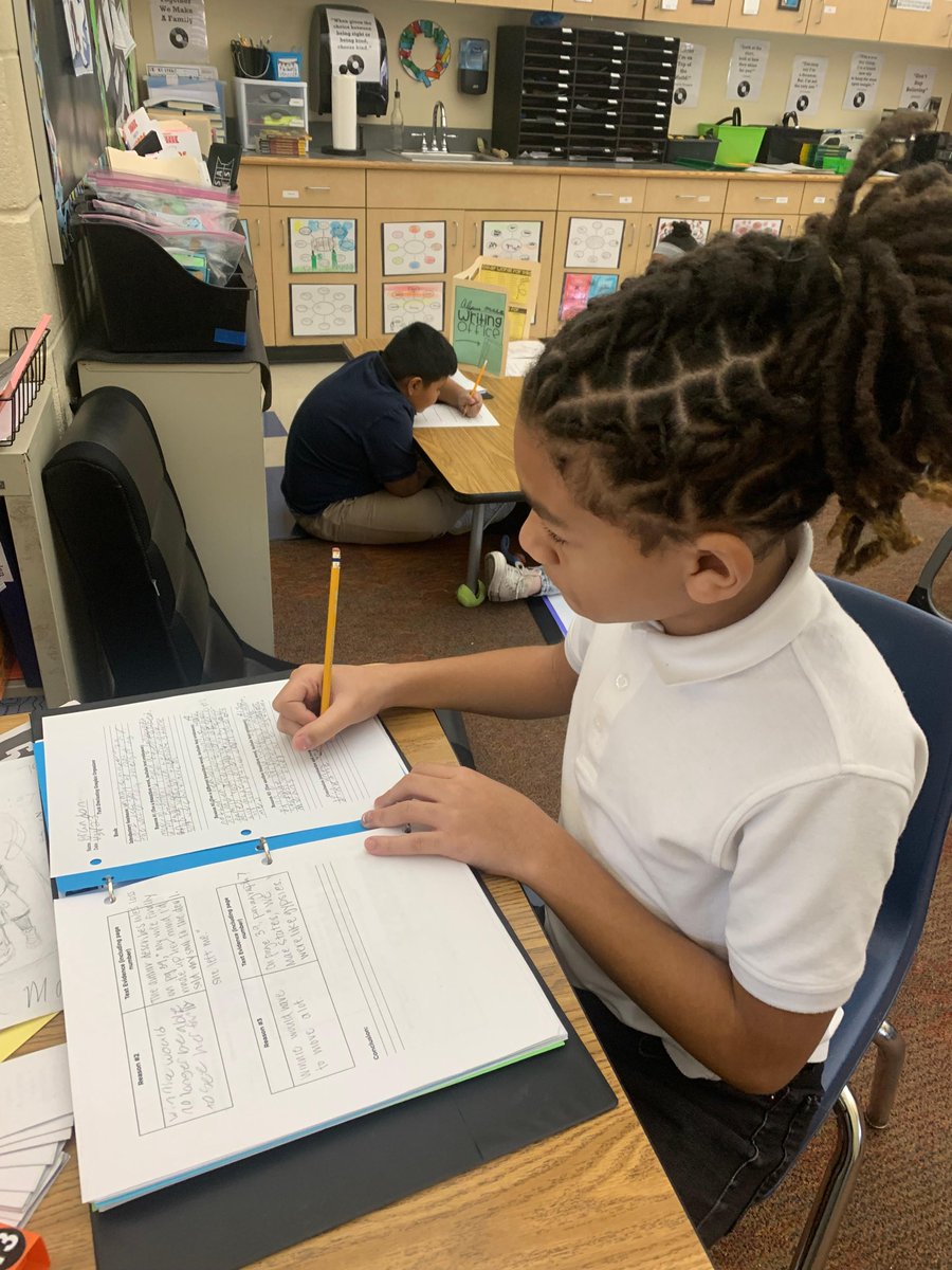 ucscleveland's tweet photo. Our 5th grade students completed the novel 'Tuck Everlasting.' They are now citing text evidence to support their opinion regarding the book. Students used writing kits and writing offices to help support their persuasive essay writing. #UCSpride https://t.co/JtvyiAmUfI