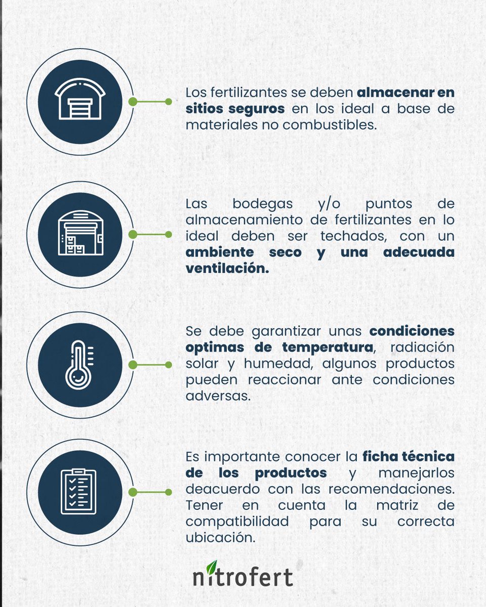 NitrofertCol's tweet photo. Hoy en Martes de Agro, la importancia sobre el correcto almacenamiento de los fertilizantes.
#cultivo #campocolombia #agrocolombiano #campo #agricola #fertilizantes #nitrofert #nitrosoil #npk https://t.co/g4hqWCc54v