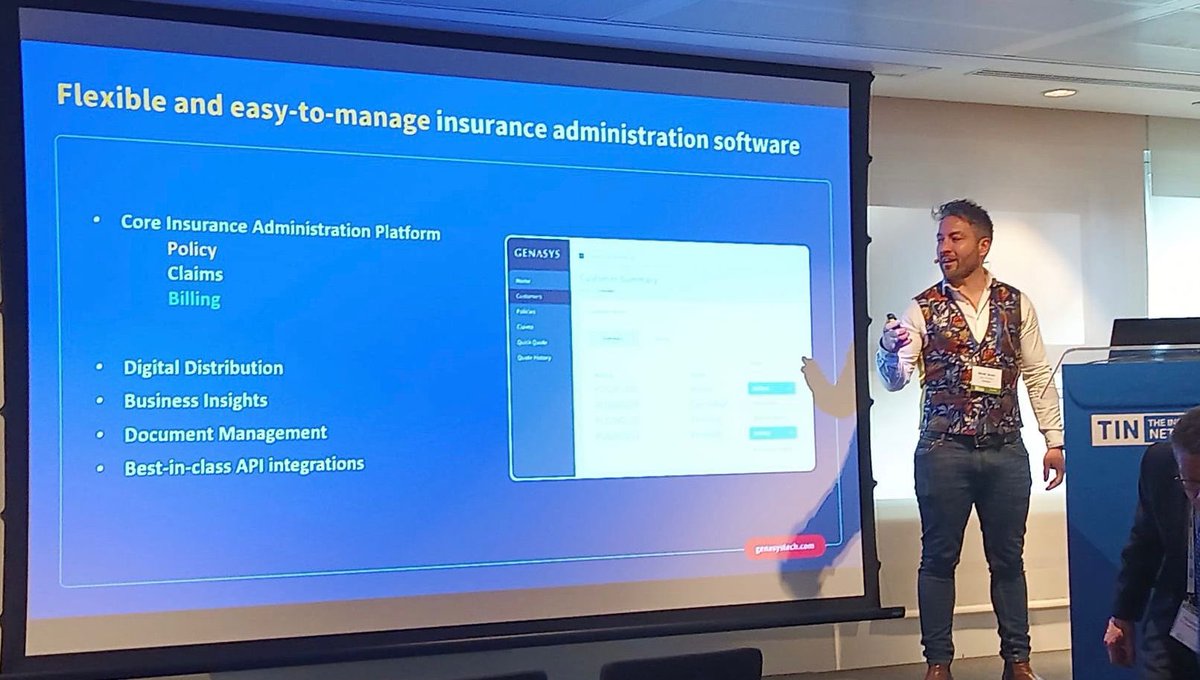 GenasysTech's tweet photo. Huge thanks to @TheInsuranceNet for the great opportunity to showcase our product to the #londonmarket.
If you’d like to have a chat, look out for @Elliott_insure at the drinks reception this evening.
#tintech #blueprinttwo #insurtech #insurancetechnology #lloyds https://t.co/WFQn0NTXvJ