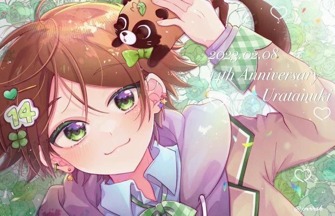 ˗ˋˏ𝚄𝚛𝚊𝚝𝚊𝚗𝚞𝚔𝚒 𝟷𝟺𝚝𝚑 𝙰𝚗𝚗𝚒𝚟𝚎𝚛𝚜𝚊𝚛𝚢 ˎˊ˗うらたさん活動14周年おめでとうございます#うらたぬ王国の美術館 #うらたぬき活動14周年 