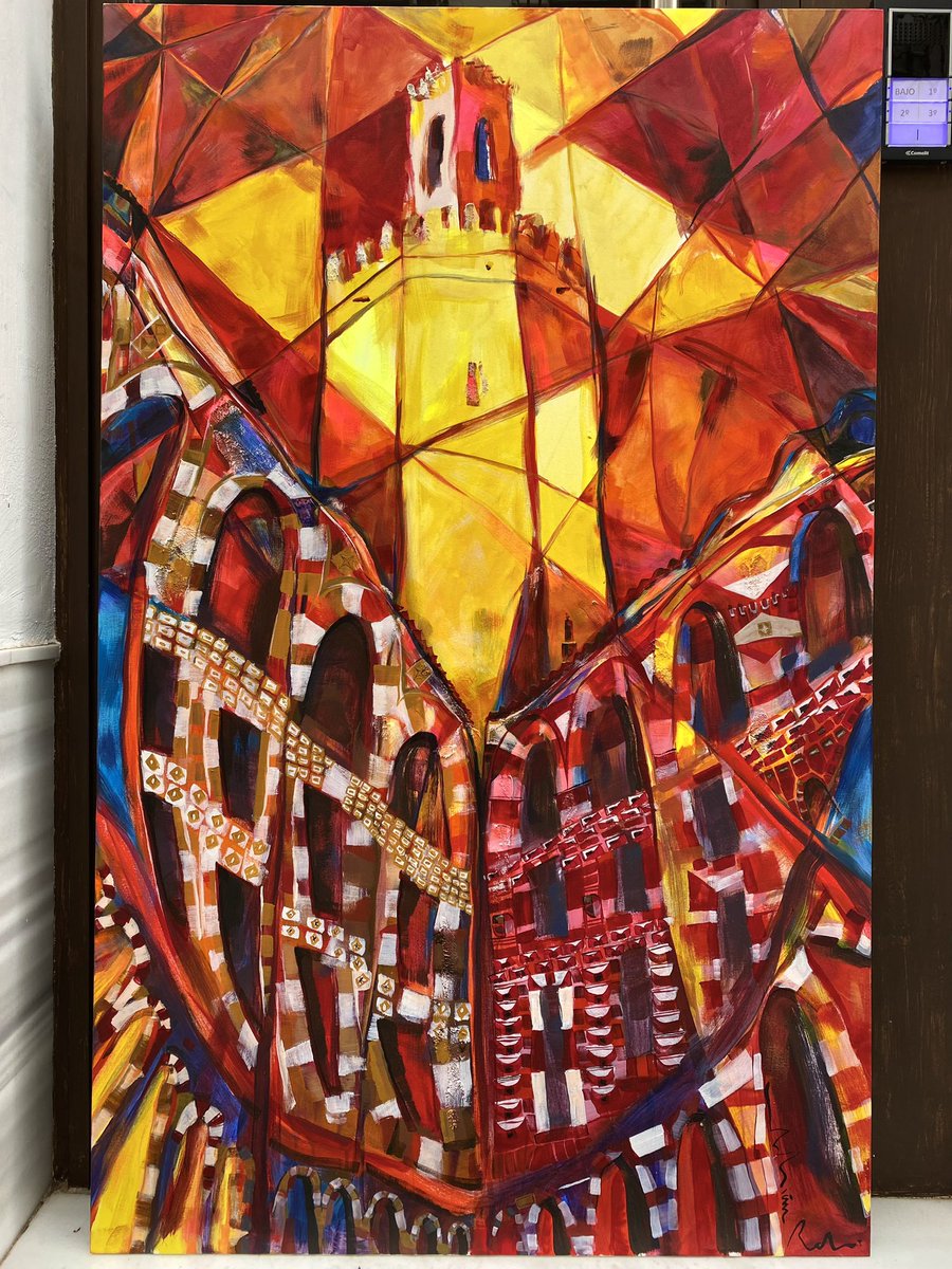 he pintado la plaza Alta de Badajoz con la torre Espantaperros ❤️