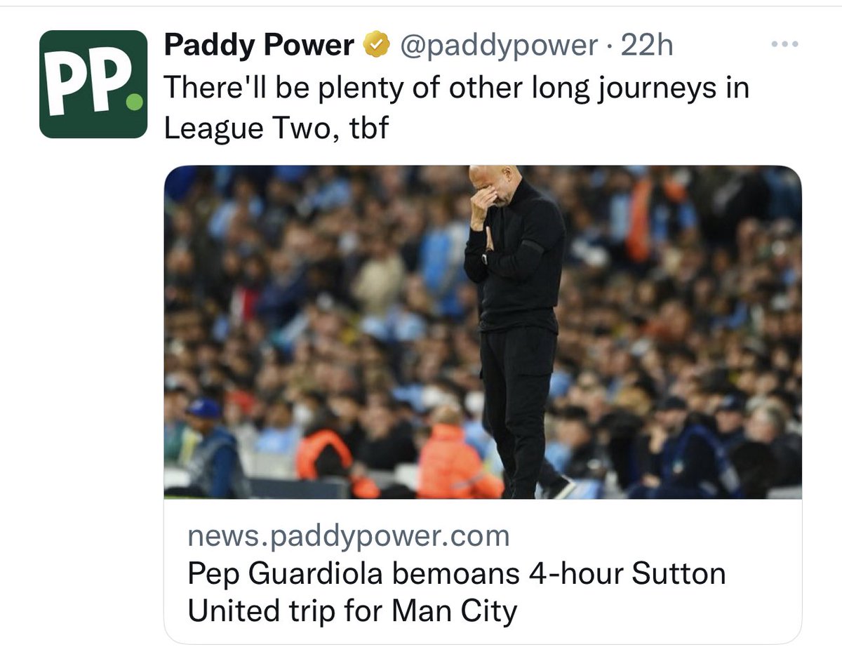 Jenny would love to meet you Pep 🦒 You’d all be welcome at the VBS. 💛🤎

#suttonunited <a href="/paddypower/">Paddy Power</a> #MCFC