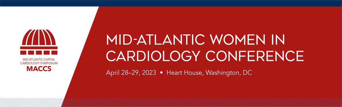 Join us for the first Women in Cardiology MidAtlantic Conference, April 28-29 at Heart House!  Reg is open vcccc.org