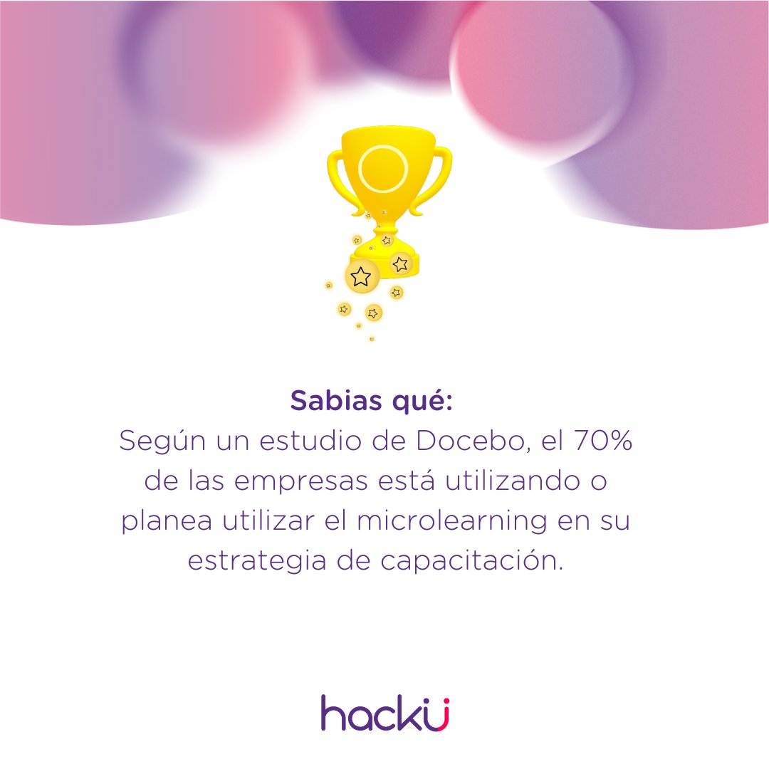 hackUeducacion's tweet photo. ¿Micro Learning? 📲¿Mobile Learning? 🏃

Son tendencias cada vez más populares y relevantes en el sector empresarial y en hackU encuentras lo mejor de los dos mundos.

Comienza tu prueba demo hoy mismo en: https://t.co/T7l9OCi9nq https://t.co/g5NYeJDFvt