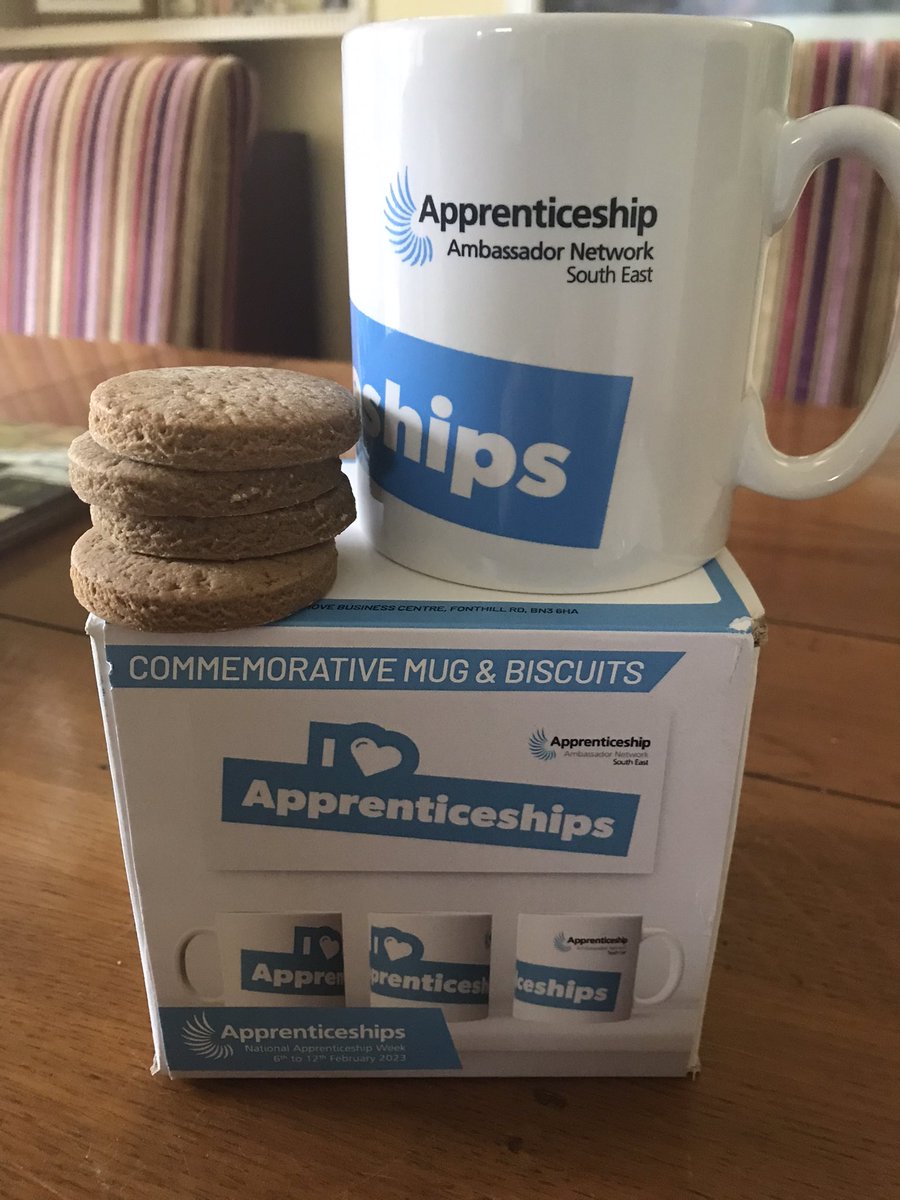 SEAAN mugs and biscuits will be used this week by employers and their apprentices across the southeast to talk about the benefits of apprenticeships over a cuppa.#NAW2023 
#skillsforlife