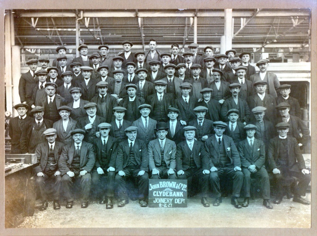 WDCHeritage's tweet photo. Taken today in 1927 the joiners of John Browns, #Clydebank. https://t.co/Xeyxtrhs5J