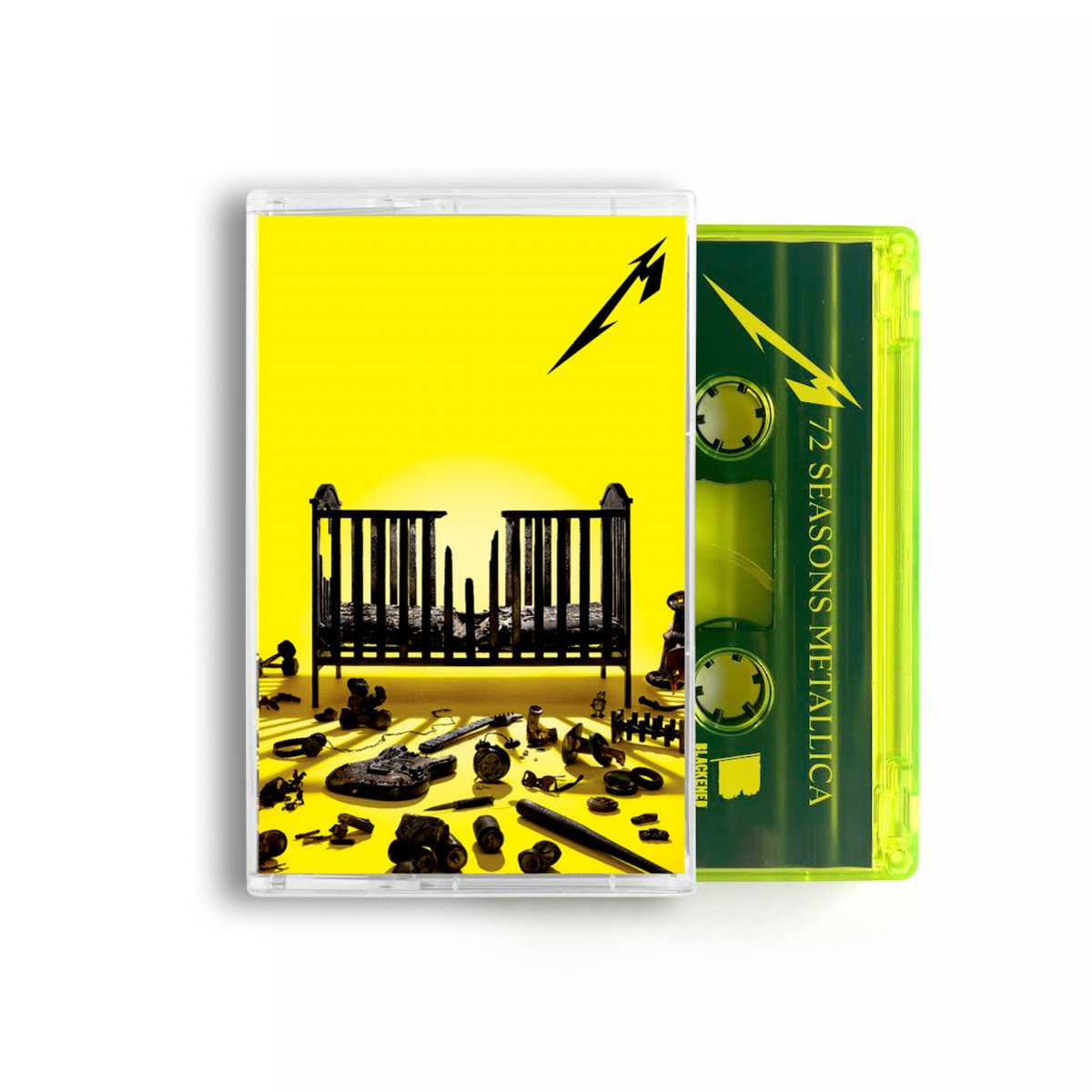 Metallica's tweet photo. Looking for a reason to dust off that vintage Walkman? “72 Seasons” is coming your way on a transparent yellow cassette.

Pre-Order Now ➡️ https://t.co/WmccZt6WL7 https://t.co/m7B1PAWyX6