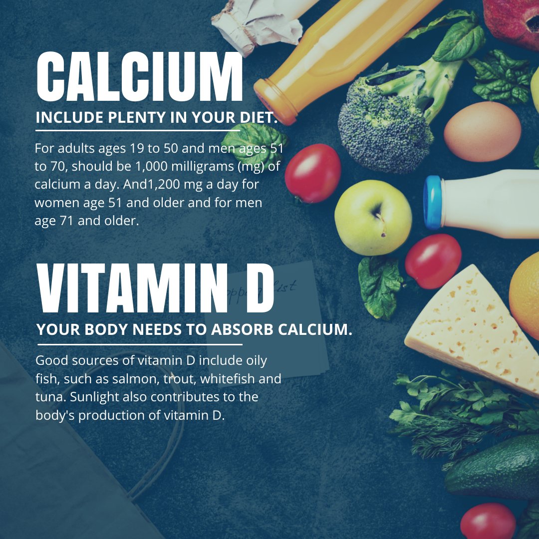 ircclinic's tweet photo. There are many things we can do to keep our bones healthy and strong. Eating foods rich in calcium and vitamin D, exercising, and having good health habits help keep our bones healthy.
Make your appointment today!
Call (972) 232-2227 ☎️
#ircclinic #physicaltherapy #dfw #health https://t.co/x6IETbiBXx