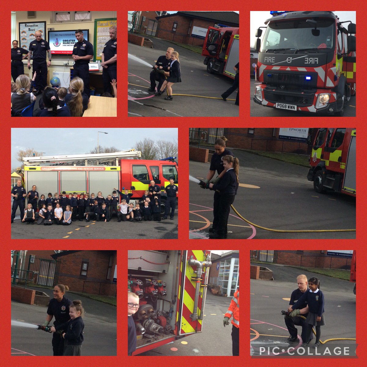 We loved our visit from <a href="/manchesterfire/">Greater Manchester Fire & Rescue Service</a> service. Our local firefighters from the Leigh branch explained how to stay safe and how to test our smoke alarms👩🏻‍🚒💦