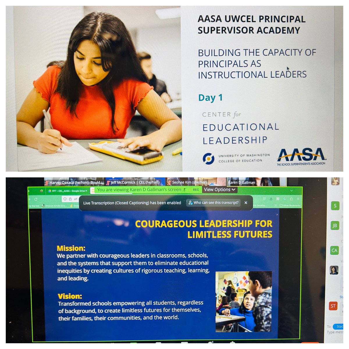 harveyoaxaca's tweet photo. Ready for two full days of online learning!! Let’s go..improving our work for #equitycenteredleadership for Ss and communities!! #AASAPSA #AASAHQ #courageousleadership @UWCEL @kdesouzagallman @ValerieTruesdal https://t.co/HHonQx3E0s