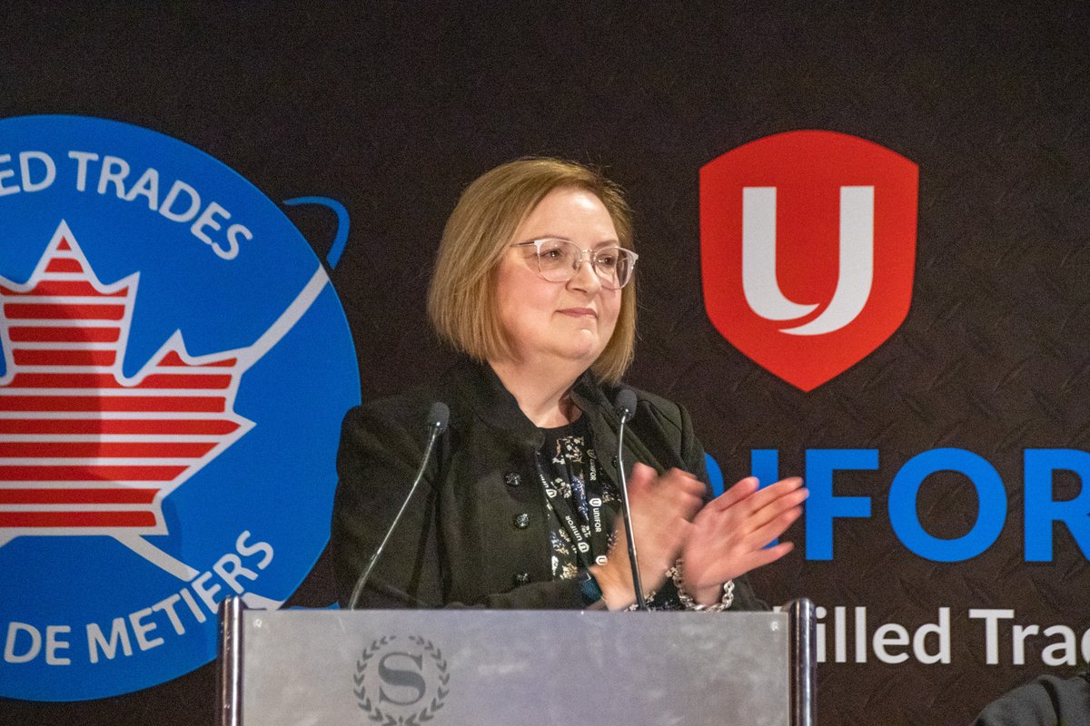 "To ensure the trades are not eroded because of labour shortages we all need to be part of making sure the trades is a place for everyone...because make no mistake, the pressure to water down the trades will grow as the shortages grow," <a href="/Lanampayne/">Lana Payne 🇨🇦🇨🇦🇨🇦</a> tells Skilled Trades delegates.