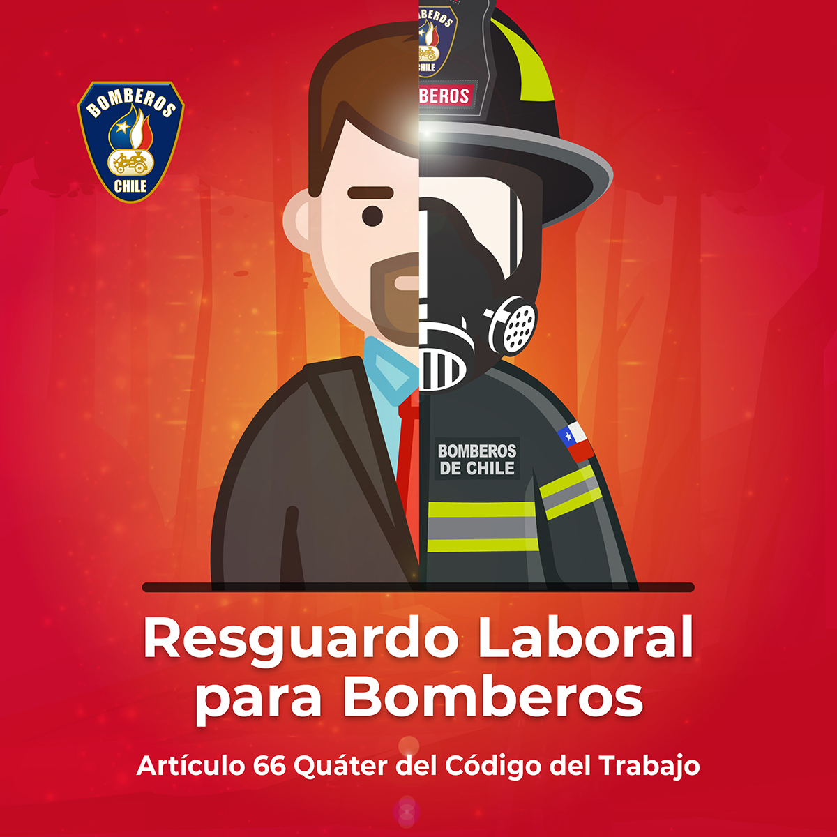 𝗥𝗘𝗦𝗚𝗨𝗔𝗥𝗗𝗢 𝗟𝗔𝗕𝗢𝗥𝗔𝗟 𝗣𝗔𝗥𝗔 𝗕𝗢𝗠𝗕𝗘𝗥𝗢𝗦
Hacemos un llamado a los empleadores de nuestros Bomberos y Bomberas que se encuentran combatiendo los mega incendios que azotan nuestro país, a seguir entregando las facilidades para ausentarse en sus puestos de trabajo