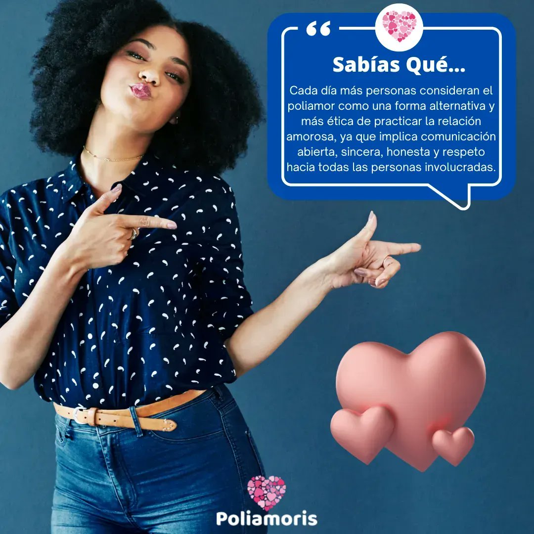 Poliamoriscom's tweet photo. Sabías qué... cada día más personas consideran el #poliamor como una forma alternativa y más ética de practicar la relación amorosa, ya que implica comunicación abierta, sincera, honesta y respeto hacia todas las personas involucradas. 🥰 #polyamory #poliamorosos #poliamorosas https://t.co/jwnNjRqbmn