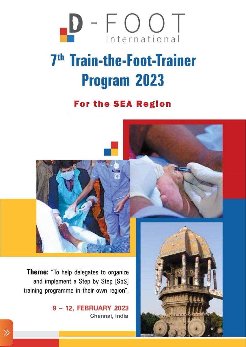 I am glad to organise the Flag ship project of D Foot International in Chennai for our Indian doctors @Rssdi_official