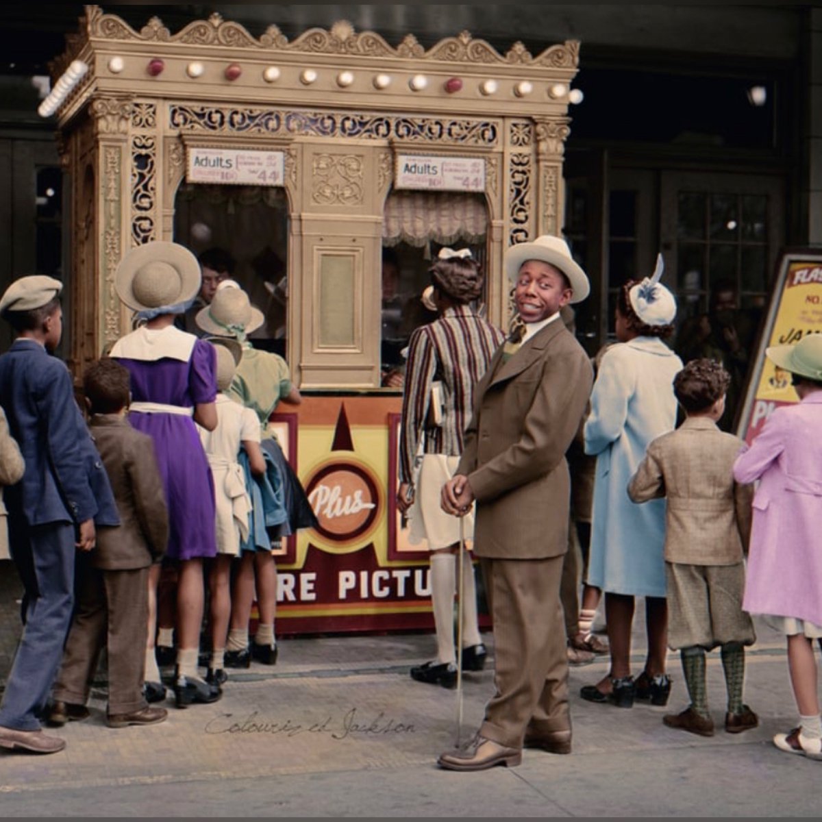 Regal movie theater on Easter morning. 4719 South Parkway (later renamed to S. Dr. Martin Luther King Jr. Drive) Chicago, Illinois. April 1941.