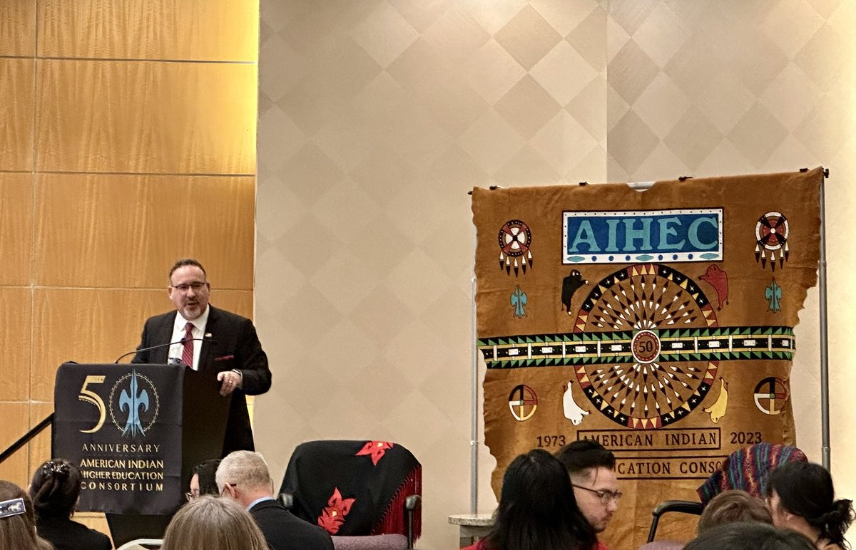 fdltccthunder's tweet photo. We’re excited to be participating in the @aihec 2023 Annual Legislative Summit this week!
@SecCardona is pictured speaking at the event.
#aihec2023 #aihec #fdltcc https://t.co/up3PNDFuCm