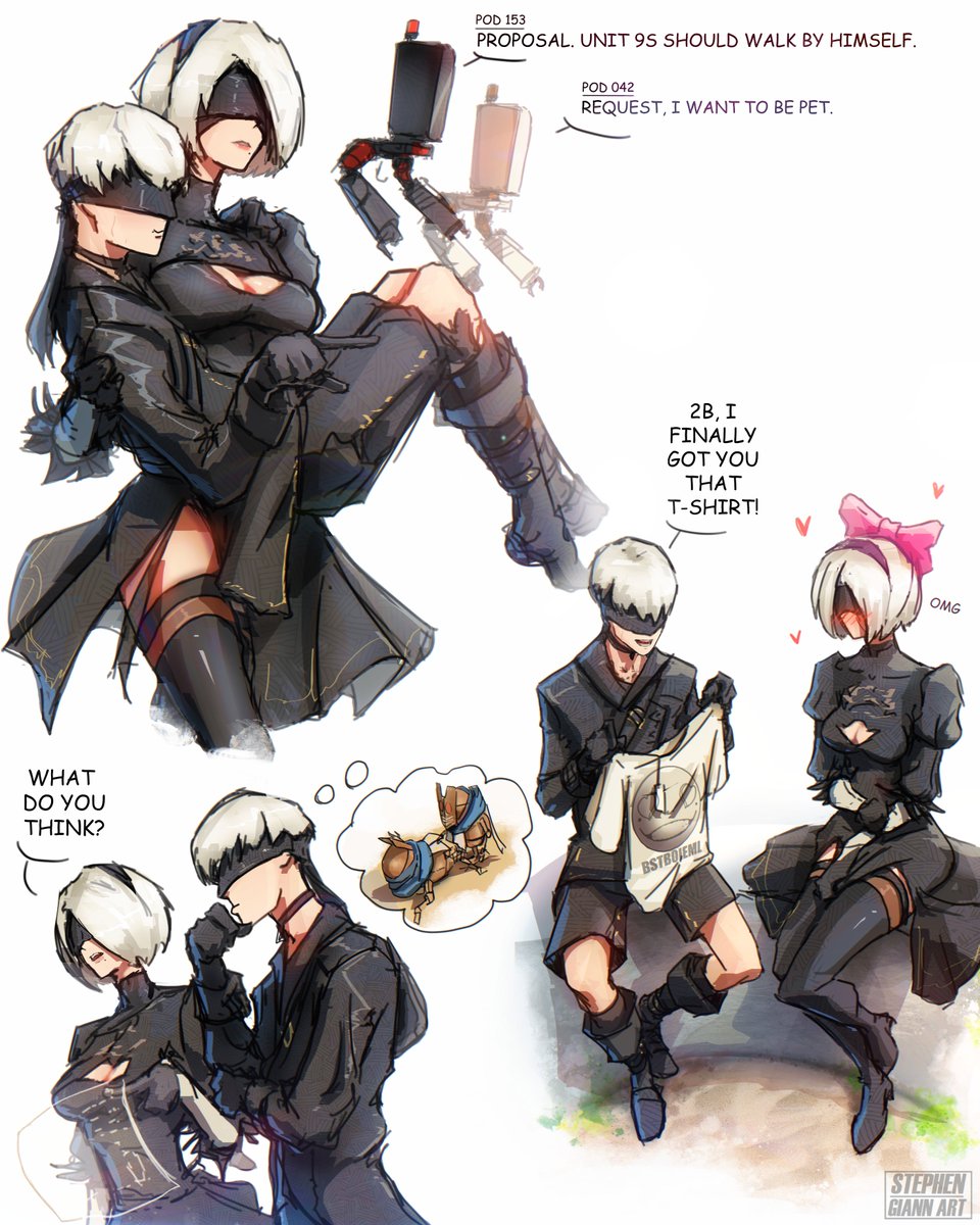 Ant on Twitter "RT stephengiannart 2B and 9S from NieR Automata"