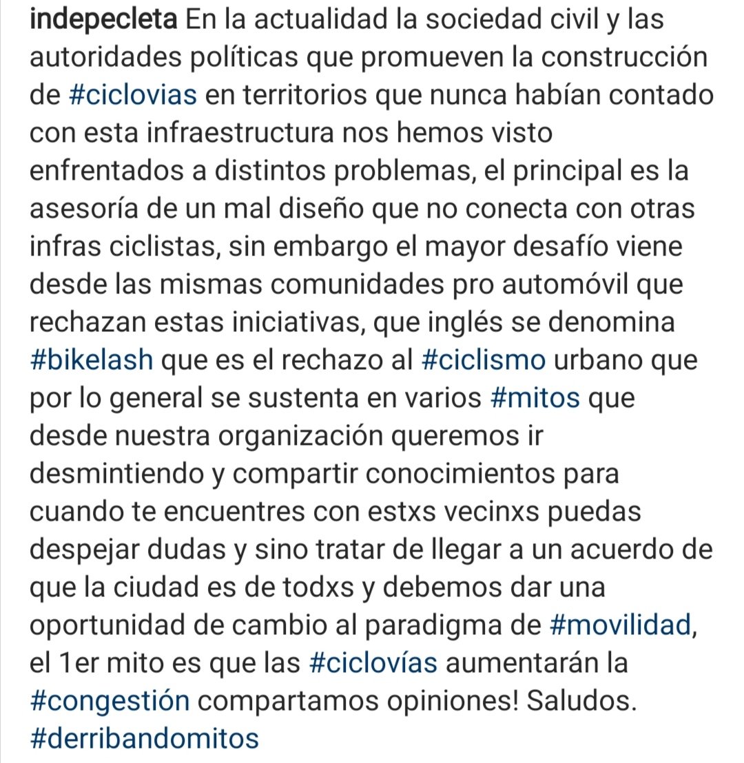 Campaña  #DerribandoMitos de las desventajas de construir #ciclovias #bikelash #ciudadesparalagente #opinemos #mitos #movilidadactiva #congestion