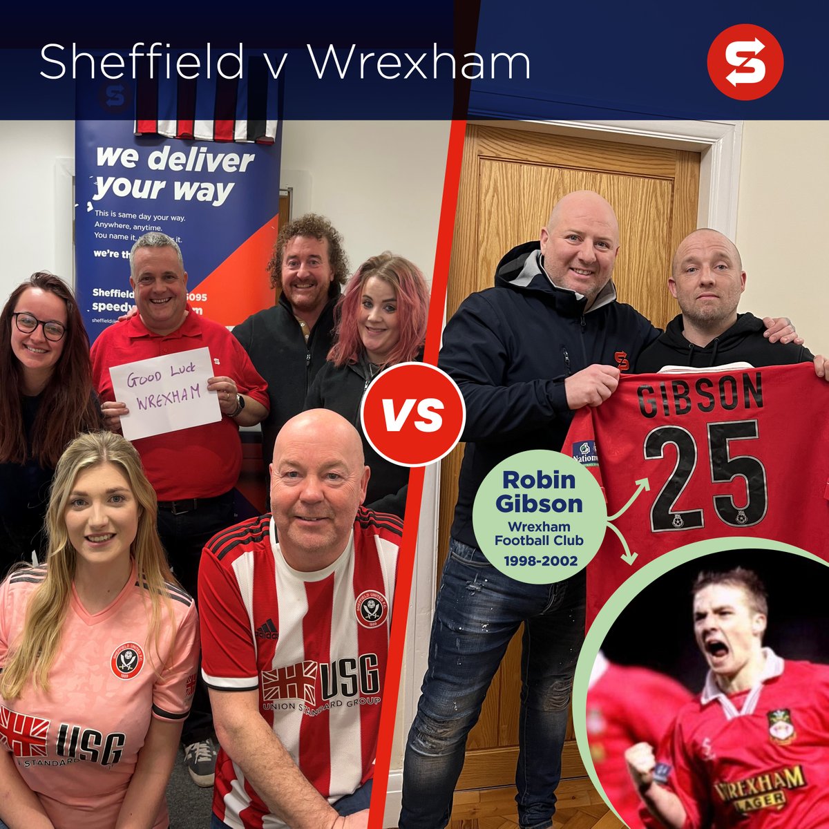 SpeedyFreight's tweet photo. Our Speedy Freight Sheffield and Speedy Freight Wrexham teams are excited for todayโs #WxmAFC v #SUFC game! โฝ
Keep an eye out for a Speedy appearance on the perimeter LED boards ๐
#SpeedyFreight #SpeedyDoesIt #FACup #EmiratesFACup https://t.co/Q3ccA0F06A