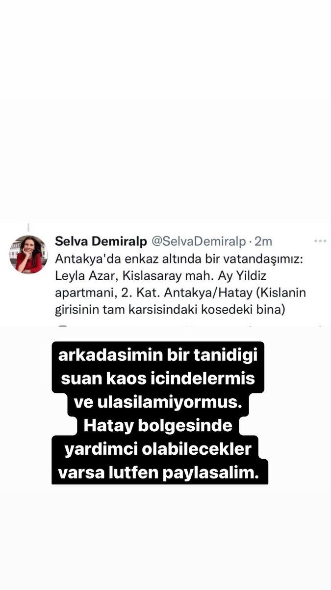 EdaTurfan's tweet photo. yaşlı ve yalniz bir kadin ilgilenecek kimsesi yok bina yikilmis sahip cikilmasi lazim lutfen paylasip destek olurmusunuz @haluklevent #depremhatay #deprem #afaddeprem #AHBAP #ahbaphatay #AFADhatay https://t.co/bYEtJb52yD