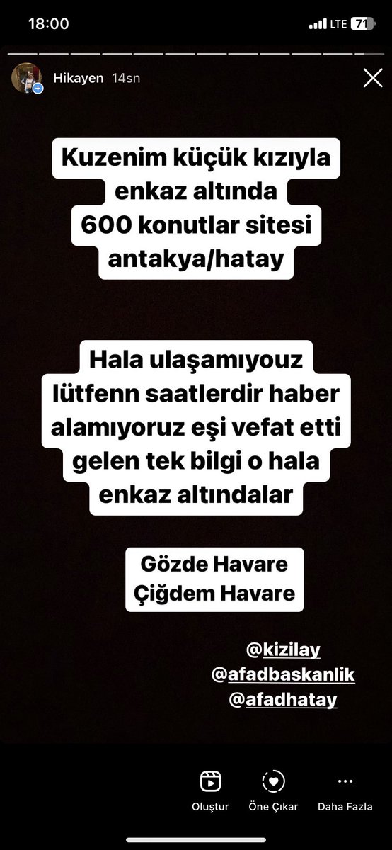 zeynep_sahut's tweet photo. 600 KONUTLAR SİTESİ antakya/hatay  @BabalaTv  nolur paylaşın nolur sesimizi duyan yok lütfen @ahbaphatay @OguzhanUgur @haluklevent https://t.co/0G049IuwKx