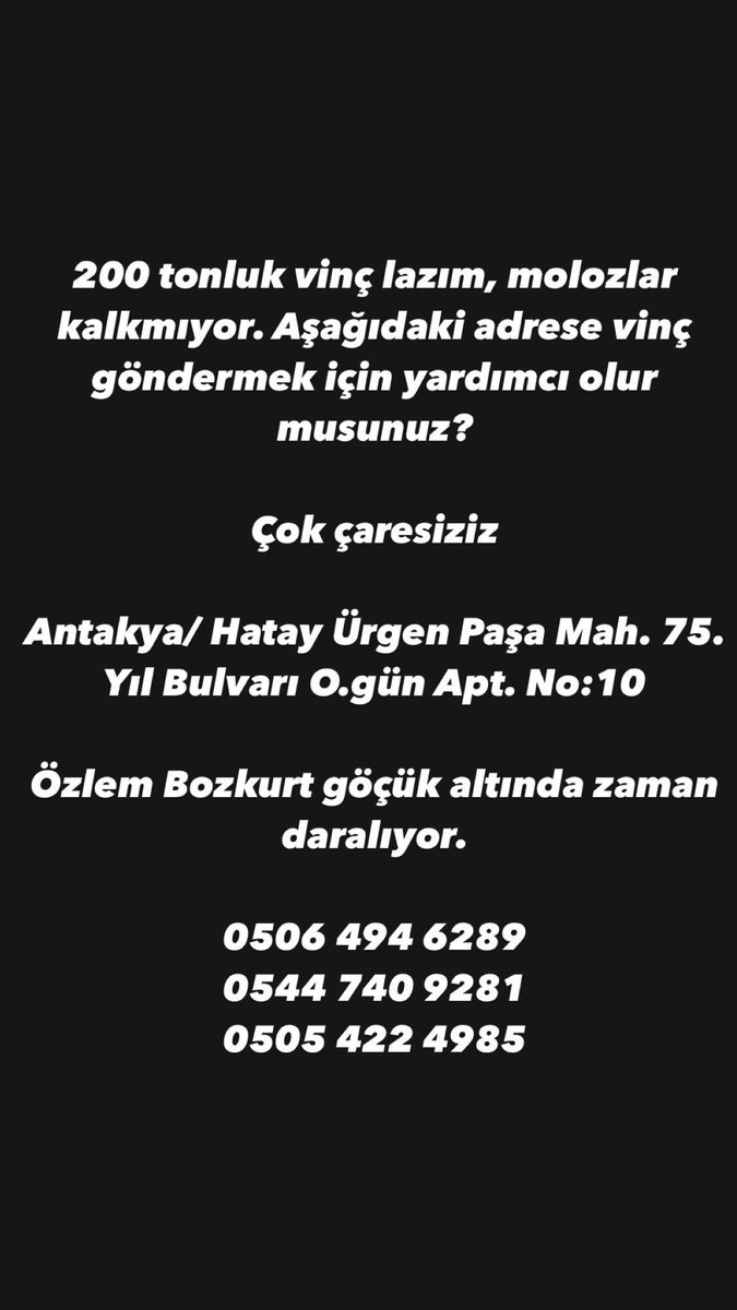 Nolur buraya acil destek sağlayalım <a href="/AFADBaskanlik/">AFAD</a> <a href="/DepremDairesi/">AFAD Deprem</a> <a href="/BabalaTv/">BaBaLa TV</a> <a href="/PincTivi/">PincTv</a> <a href="/haluklevent/">Haluk Levent ( Ahbap Ekibi )</a>