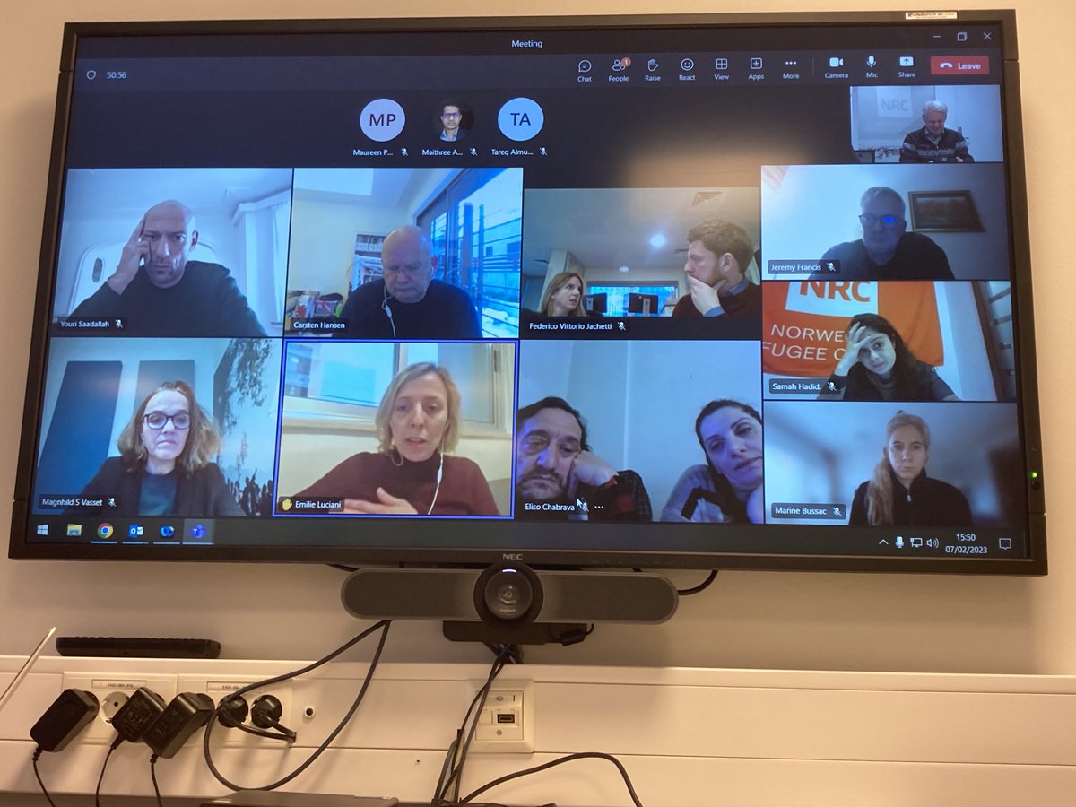 NRC’s earthquake relief is taking place across all affected regions in #Syria.  Heard today of our emergency relief, shelter, water and warmth to collective centers, camps &amp; families. Sanctions and donor restrictions must now be lifted to enable aid to Syrians in great need.