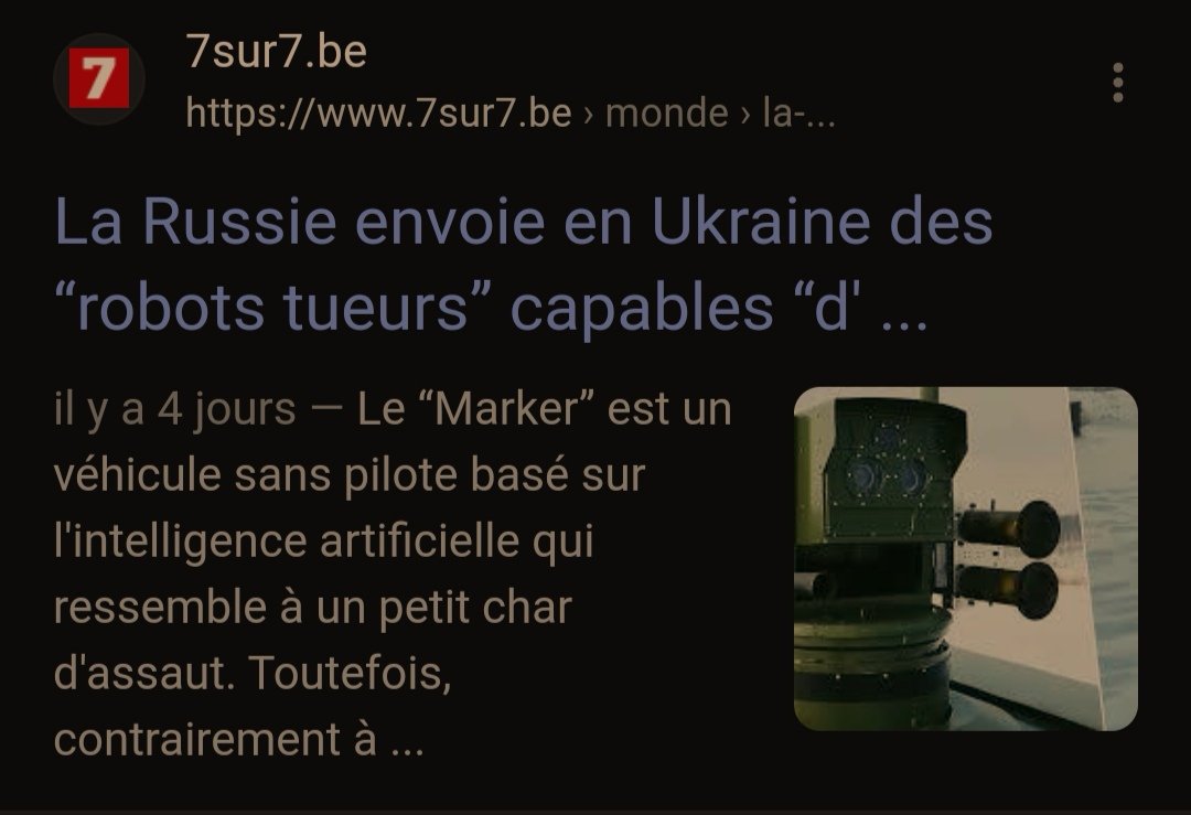 Olivier40121476's tweet photo. #Russie
Nouvel équipement russe dans le théâtre de combat à compter de ce mois ci 🧐
La version du #RobotMarker sera capable de détecter et de frapper automatiquement des forces armées y compris les chars #Léopard et #Abraham a déclaré #DmitriRogozine le robot dispose d'un https://t.co/XfOGl5ZsCd