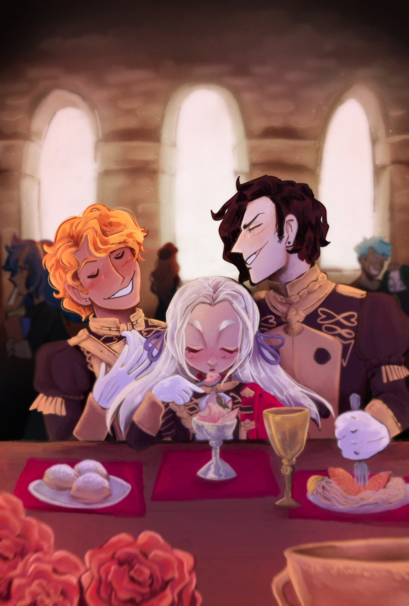 sketchbunnies's tweet photo. I can finally share my piece for the @AdrestianTrio zine! 💞 #FE3H https://t.co/mOr5tbgofw