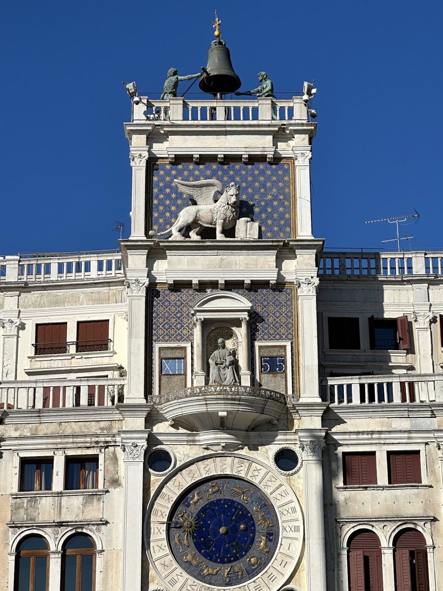 Today I went INSIDE the 15th century clock tower in #Venice, which was operated by a timekeeper for 500 years!