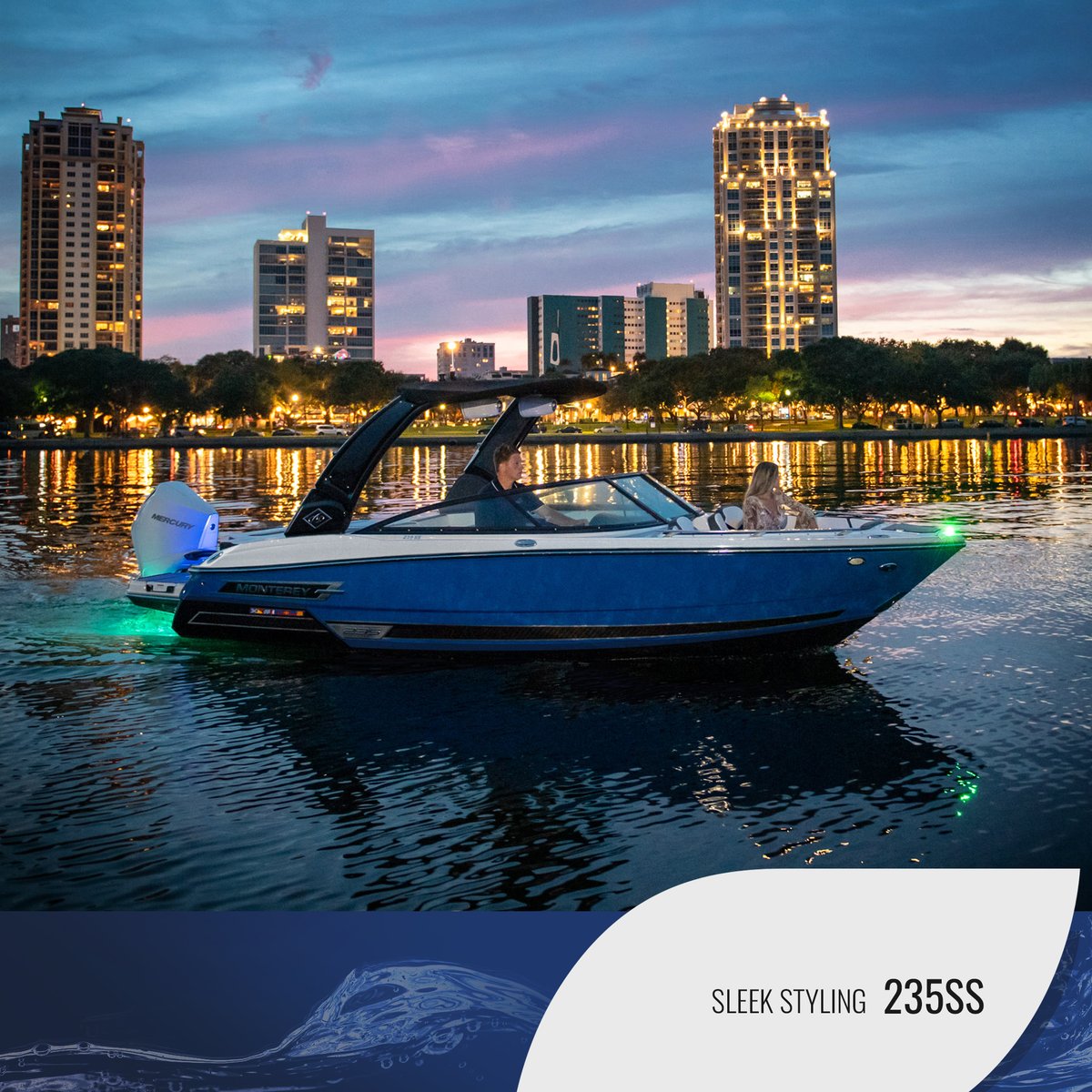The sleek styling and luxurious sun pad on the 235SS makes it the perfect choice for every sun-lover. montereyboats.com/235SS-2023-10-…