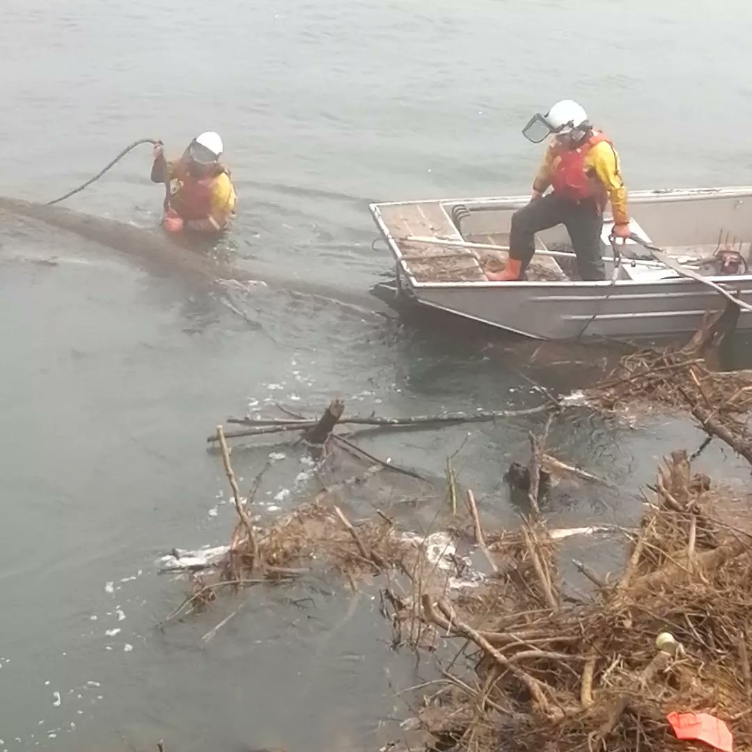 KennysTaxis's tweet photo. A fantastic job today by @NatResWales clearing the debris from under the #WyeBridge in #Monmouth Not the best conditions to have to work in either. Well done and thank you 👏
#wyevalley #forestofDean #deanwye @MonmouthshireCC @wyebeauty https://t.co/lc2hqW0ODp