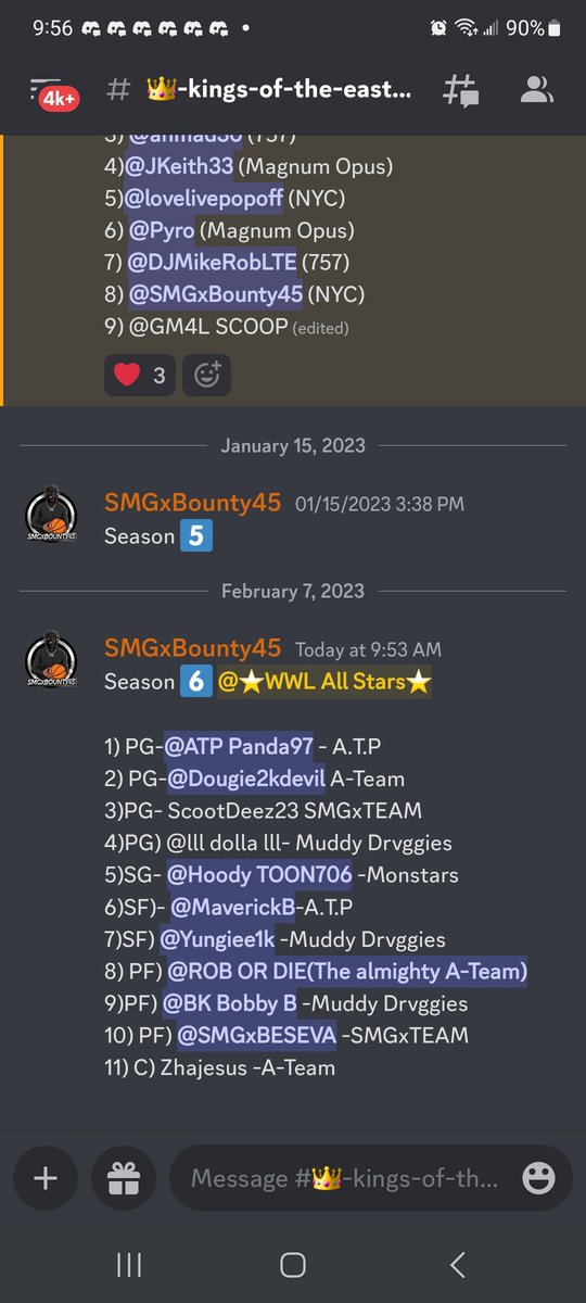 Weekend Warriors League🥉 (@2k_wwl) on Twitter photo Congratulations to Season6️⃣ once again to the ALl-Star for season 6️⃣.Thank you for participating and getting ur games in. <a href="/BlkFrankWhite1/">TheBlkOne</a> <a href="/2kProAmENews/">Elite Ballers News 📰</a>
<a href="/2kCompGames/">Jelani Mitchell</a> <a href="/OGKINGCURT/">Curt 🌰</a> <a href="/Sportstein/">Harris Rubenstein</a> <a href="/RiccoPhinisee/">Ricco Phinisee</a> <a href="/TheeJoeVegas/">Joe Vegas II 𝖎𝕭𝖆𝖑𝖑 Vegas</a> <a href="/youFamousEnough/">2KL</a> <a href="/ATP_BOYS/">Atp</a> <a href="/Dtx3Dougie/">K9Dougie</a> <a href="/ROBORDIE810/">Big Rob From The Northside</a> Congratulations to Season6️⃣ once again to the ALl-Star for season 6️⃣.Thank you for participating and getting ur games in. <a href="/BlkFrankWhite1/">TheBlkOne</a> <a href="/2kProAmENews/">Elite Ballers News 📰</a>
<a href="/2kCompGames/">Jelani Mitchell</a> <a href="/OGKINGCURT/">Curt 🌰</a> <a href="/Sportstein/">Harris Rubenstein</a> <a href="/RiccoPhinisee/">Ricco Phinisee</a> <a href="/TheeJoeVegas/">Joe Vegas II 𝖎𝕭𝖆𝖑𝖑 Vegas</a> <a href="/youFamousEnough/">2KL</a> <a href="/ATP_BOYS/">Atp</a> <a href="/Dtx3Dougie/">K9Dougie</a> <a href="/ROBORDIE810/">Big Rob From The Northside</a>
