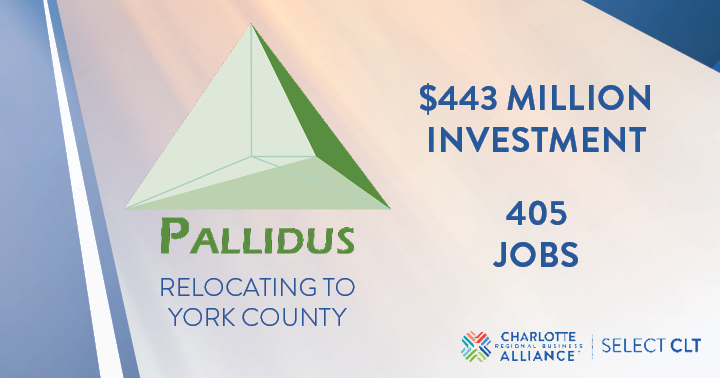 clt_alliance's tweet photo. Semiconductor manufacturer Pallidus is relocating its corporate HQ &amp; manufacturing operations to York Co. This $443 million investment is set to bring 405 jobs to the Charlotte Region.
Details: https://t.co/9cmvk5fZuK
#SelectCLT #econdev @SCcommerce @YorkCountySC @BakerTillyUS https://t.co/y9dkpF5FEA