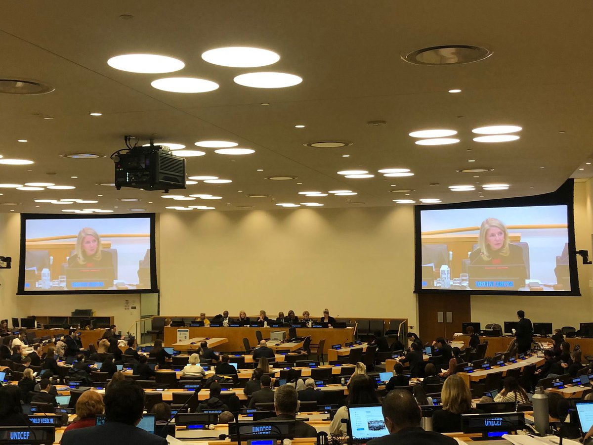 Our @UNICEF_Board sessions have just started with the opening remarks of the president of the board @MWegter and our own @unicefchief amidst the devastating situation for families struck by the earthquake in #Syria and #turkiyeearthquake.